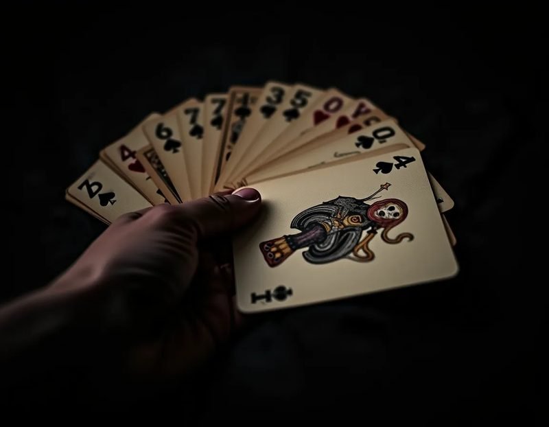 A card fan spread, showing multiple cards but only one truly available